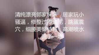 清纯漂亮邻家妹妹，居家玩小骚逼，修整过得逼毛，跳蛋震穴，细腰美臀特写，高潮喷水，流了一地