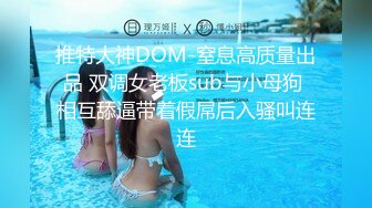 推特大神DOM-窒息高质量出品 双调女老板sub与小母狗 相互舔逼带着假屌后入骚叫连连