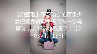 【自整理】练习瑜伽的苗条少女把紧身裤剪个破洞做一字马劈叉，这下不勒小逼了！【203V】 (156)